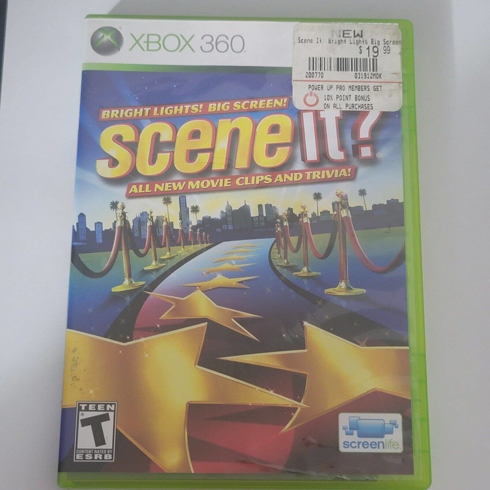 Scene It? Bright Lights! Big Screen! Xbox 360 Complete with Manual Working